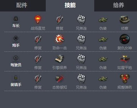 坦克世界怎么学习技能